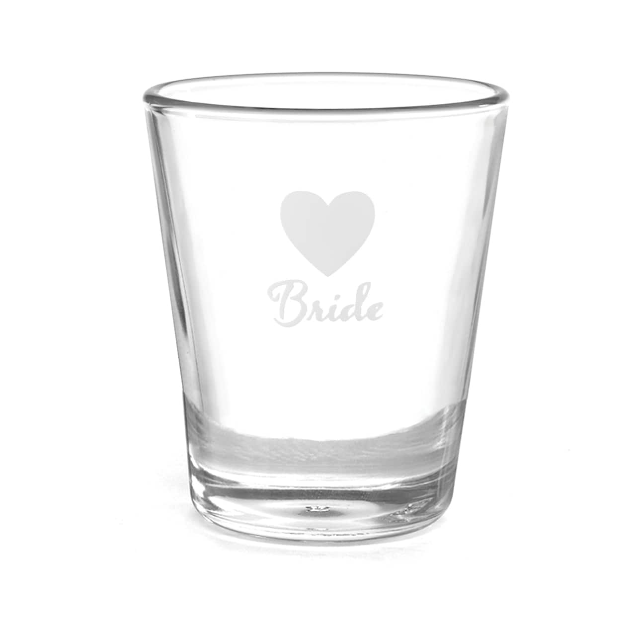 Hortense B. Hewitt Co. Wedding Party Heart Shot Glass, Bride